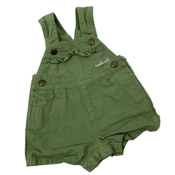Carhartt green ruffle overalls - Picture 1 of 3